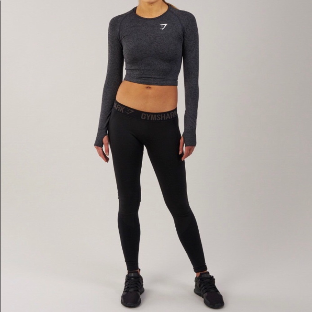 GYMSHARK | Flex Leggings | Black Marl/Black
